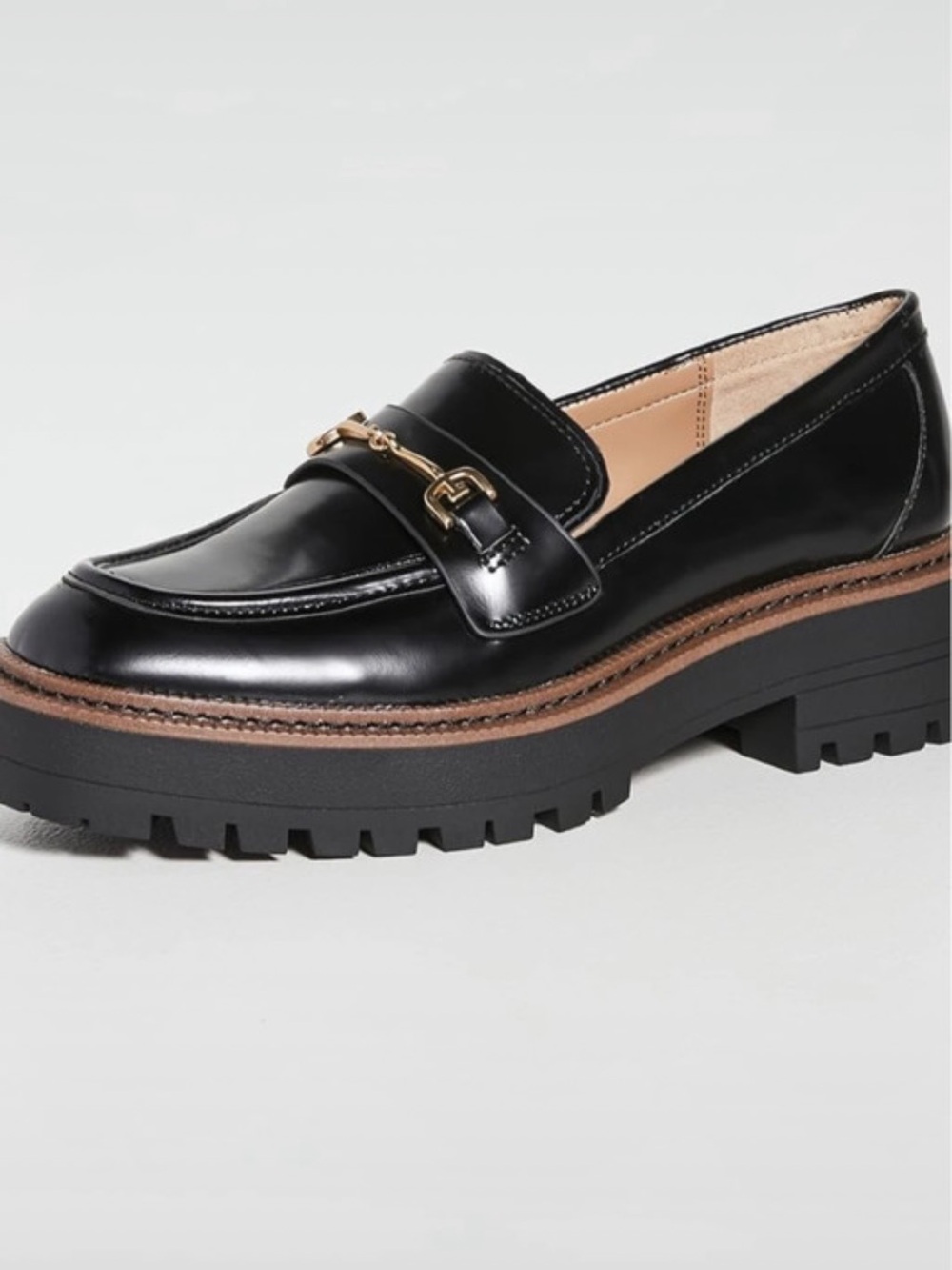 Sam Edelman Laurs Lug Sole Leather Loafer - Size 9 - Like New Condition